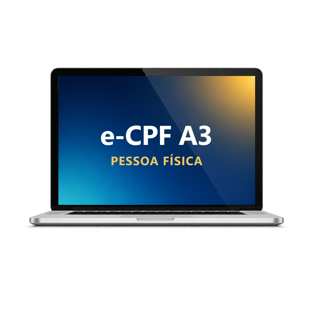 Certificado Digital e-CPF A3 apenas mídia