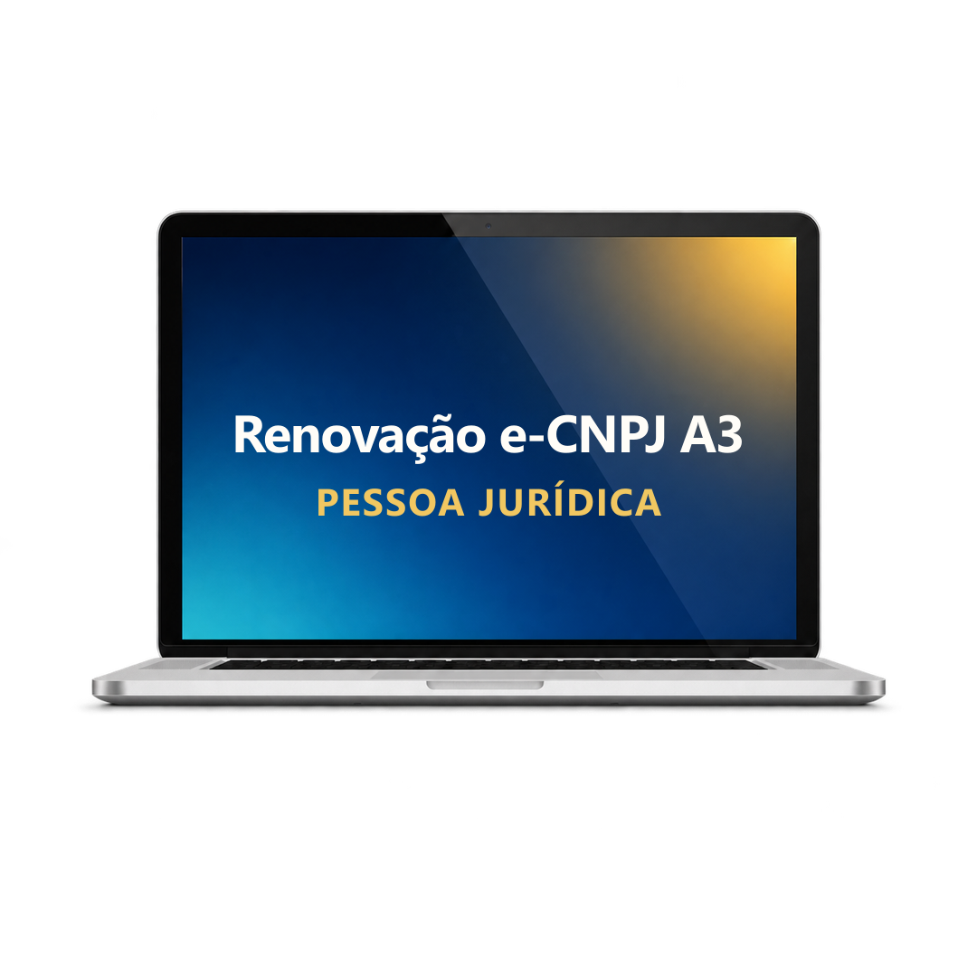 Renovação Certificado Digital e-CNPJ A3 apenas mídia